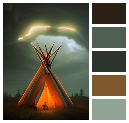 American Indian Teepee Generated Image